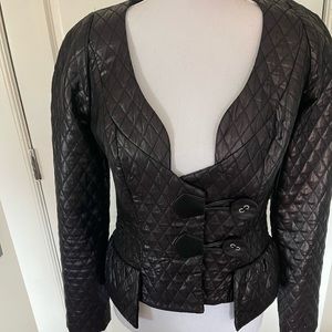 Unique woman’s black jacket Christian Chenail size 2 …A statement piece